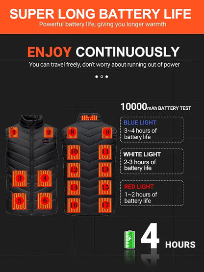 Stay Warm This Winter with Our Versatile Heated Vest for Men and Women - USB Powered, Thermal Comfort, Perfect for Outdoor Adventures