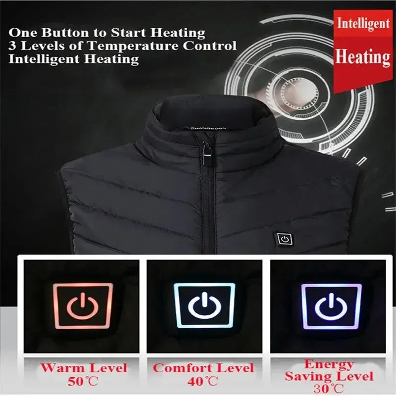 Stay Warm This Winter with Our Versatile Heated Vest for Men and Women - USB Powered, Thermal Comfort, Perfect for Outdoor Adventures