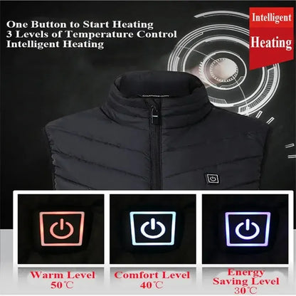 Stay Warm This Winter with Our Versatile Heated Vest for Men and Women - USB Powered, Thermal Comfort, Perfect for Outdoor Adventures