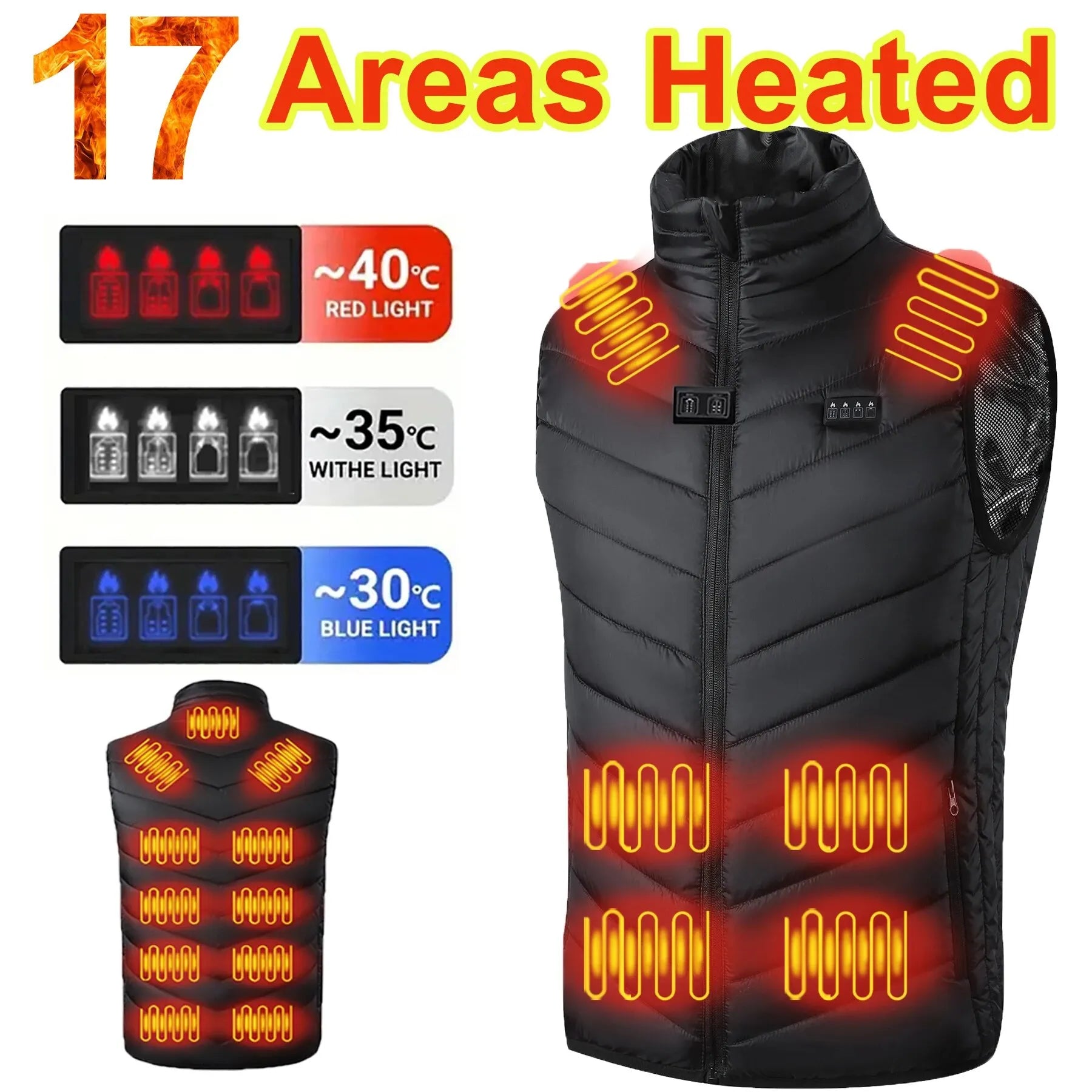 Stay Warm This Winter with Our Versatile Heated Vest for Men and Women - USB Powered, Thermal Comfort, Perfect for Outdoor Adventures