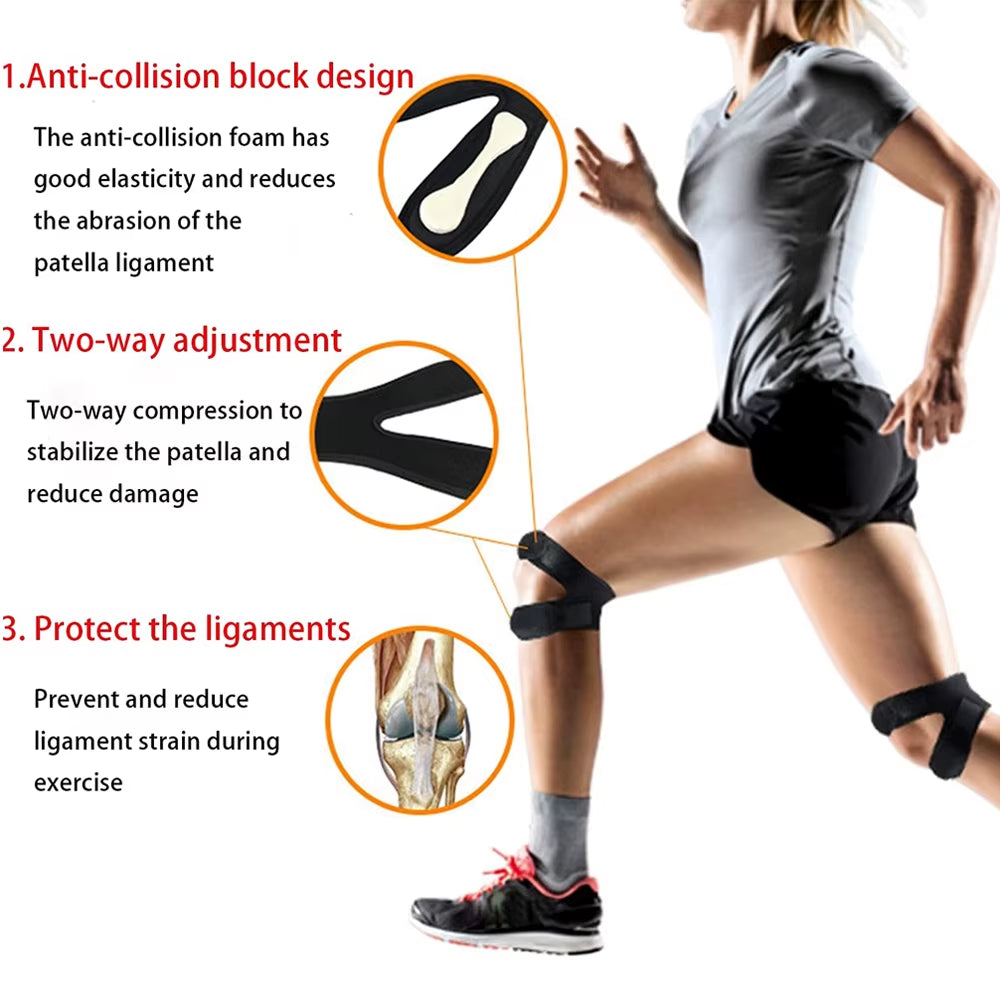Experience Ultimate Comfort and Support with Our Adjustable Anti-Slip Knee Strap for Joint Pain Relief