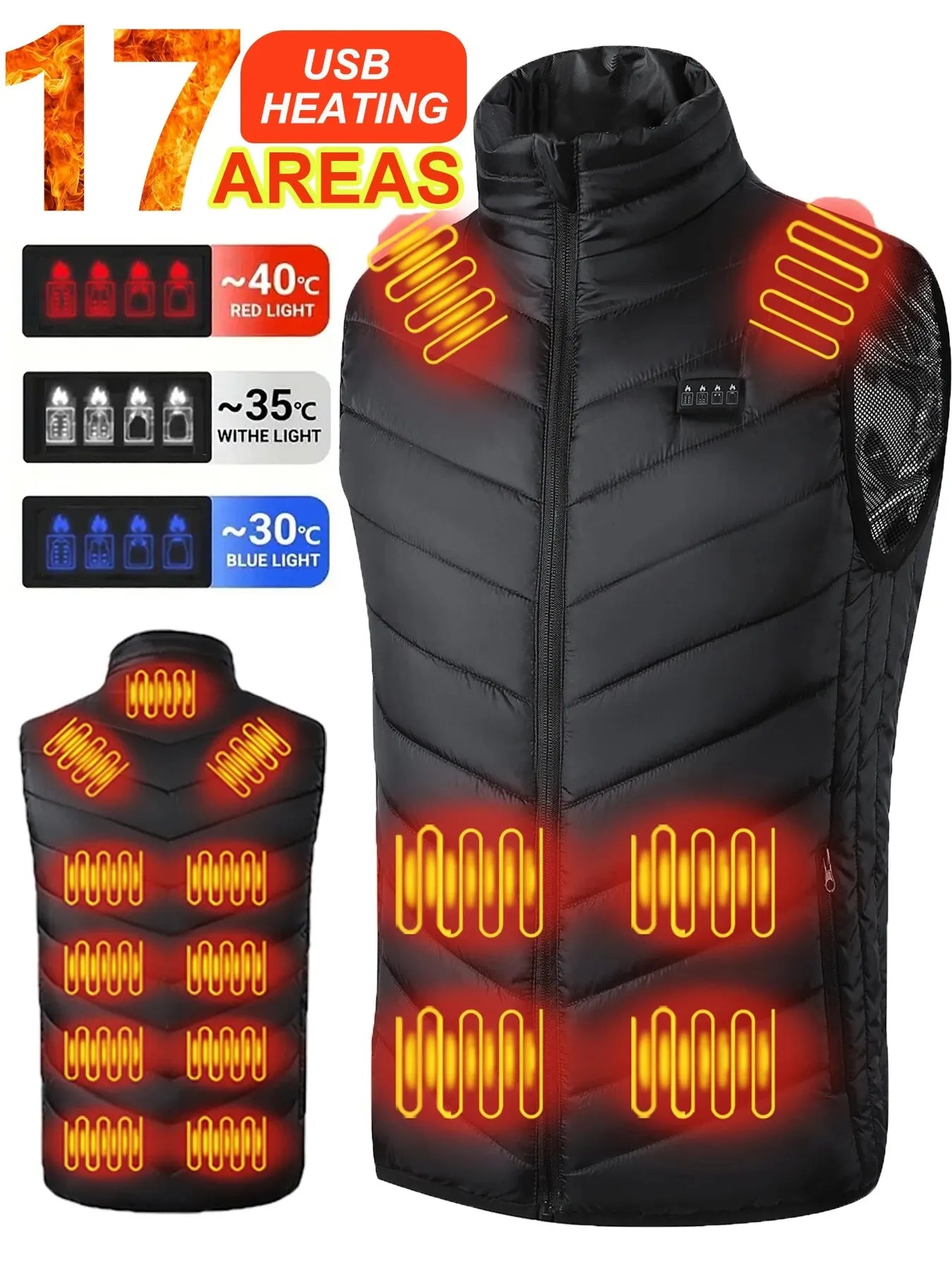 Stay Warm This Winter with Our Versatile Heated Vest for Men and Women - USB Powered, Thermal Comfort, Perfect for Outdoor Adventures