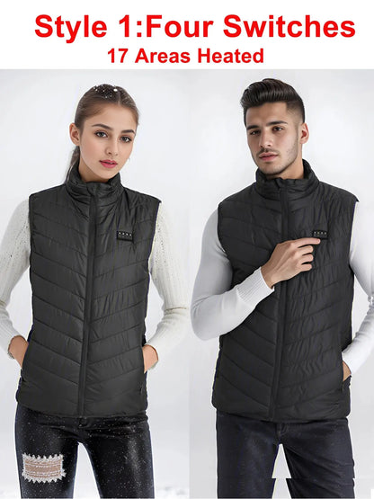 Stay Warm This Winter with Our Versatile Heated Vest for Men and Women - USB Powered, Thermal Comfort, Perfect for Outdoor Adventures